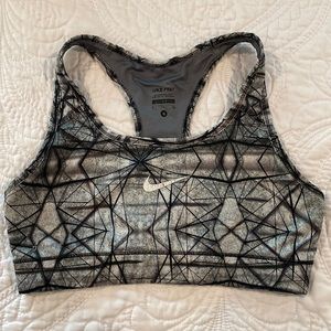 Nike Pro sports bra size small, gray, black and white
